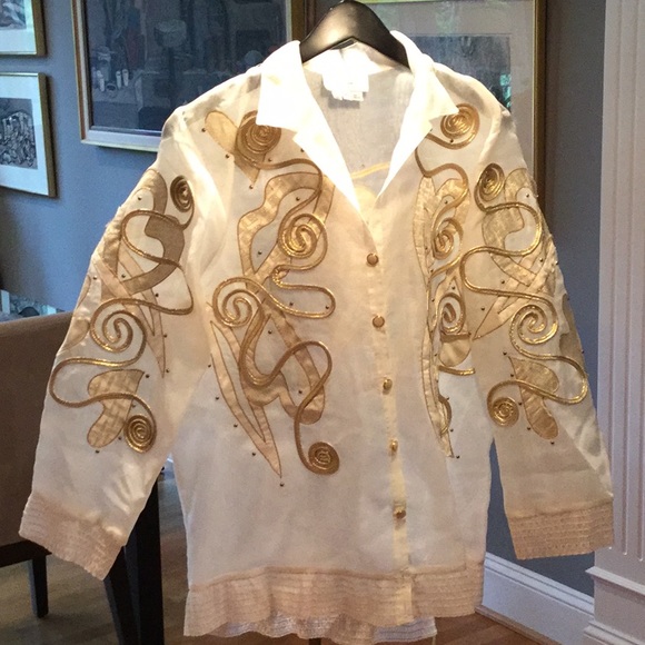 Nomi rubenstein vintage Blouse/jacket perfect for the holidays - Picture 2 of 6